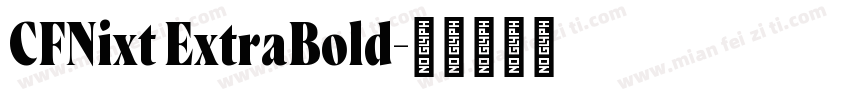 CFNixt ExtraBold字体转换